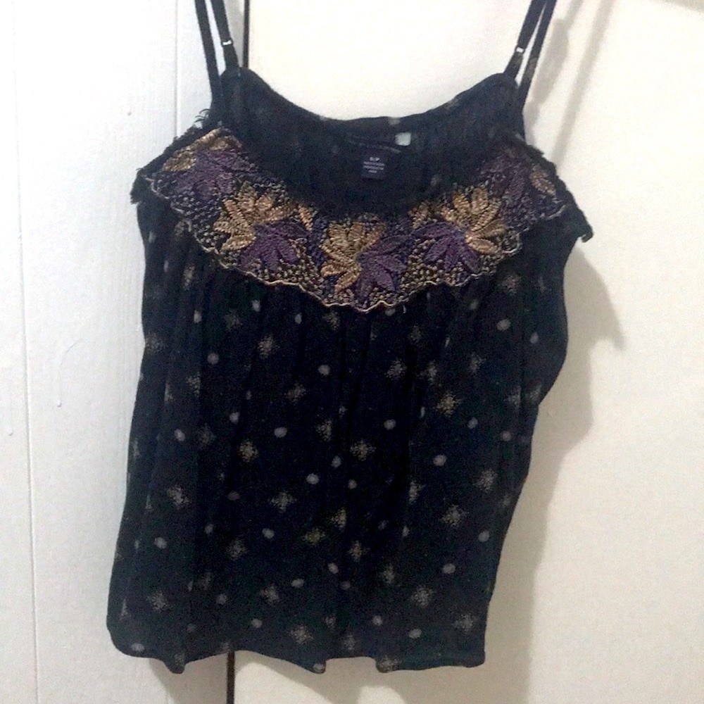 american eagle tank with floral design